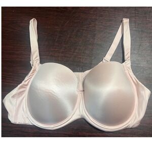 Soma Stunning Full Coverage Underwire Bra 42D Blush Pink Satin 072505
